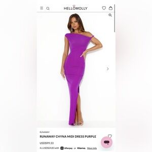 Runaway Chyna Midi Dress Purple